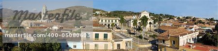 Old town Trinidad, Cuba,  Panoramic view from tower of Museo de Arte Colonial (2)