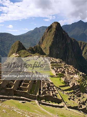 The Lost Incan City of Machu Picchu near Cusco, Peru.