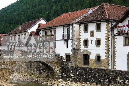 Village Otxagabia in the Pyrenees, Navarra (Spain)