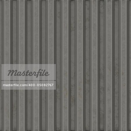 Corrugated metal surface with corrosion seamless texture