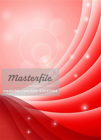 Conceptual waves background. Magic and waves background. Red background