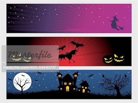 abstract halloween banner series set17