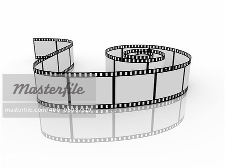 Filmstrip on white background