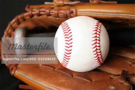 Baseballs, Glove and Bat