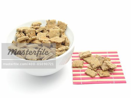 Selfmade dog cookies in a bowl of chinaware