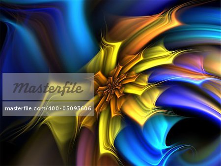 A fancy fractal flower abstract.