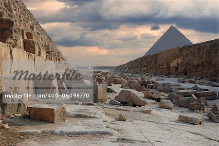 The image of pyramids in Egypt, Cairo, Giza