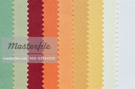 Zigzag material in warm color palette samples