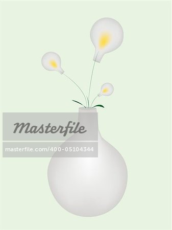 Vector lamps-daisies in a vase. Easy to edit andmodify. eps included.