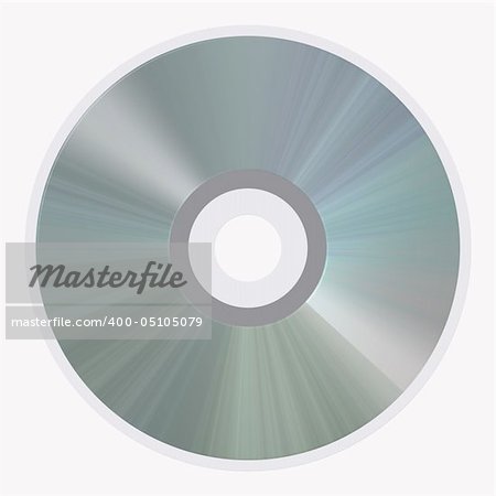 Compact disc or DVD illustration over white background