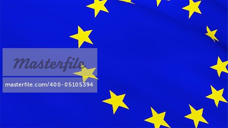 Highly Detailed 3d Render of the European flag 3