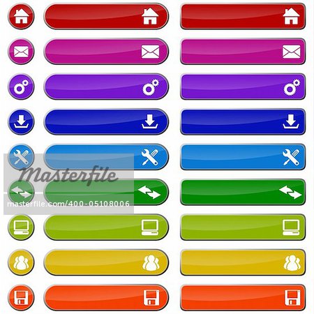 Colored web buttons