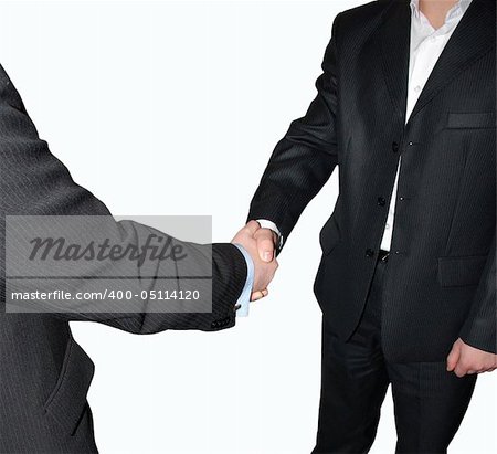 handshake on a white background