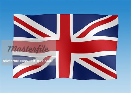 Waving flag of UK