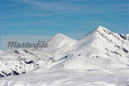 High mountains covered in snow