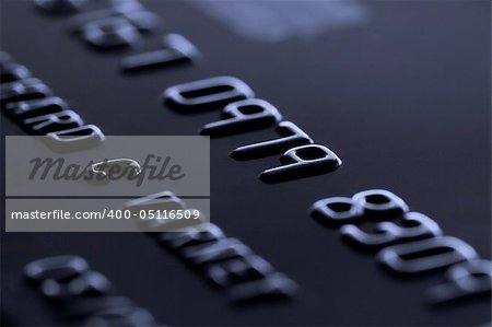 Close up of unbranded, unidentifiable bank card.
