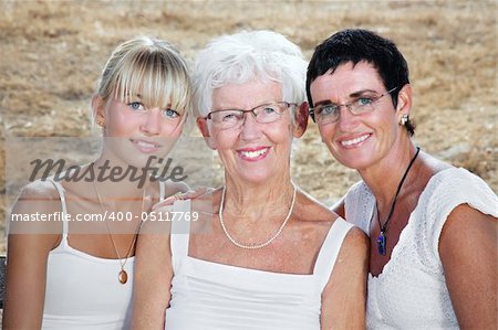 three generations of women - family lifestyle portrait