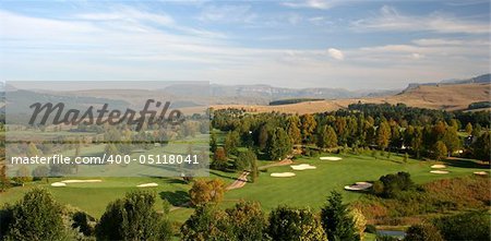 Champagne, Golf course, Central, Drakensberg, South Africa,