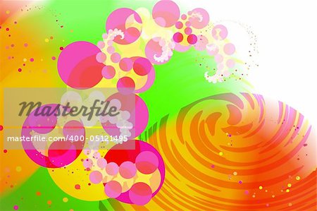 Background in style disko, bright, geometrical and dynamic