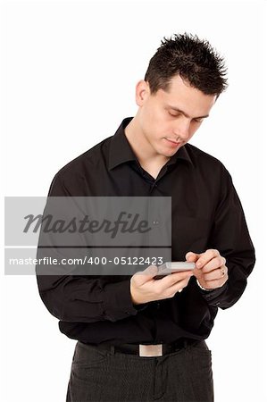 young man using a cellphone