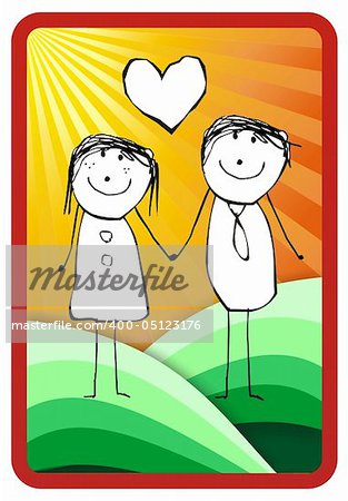 In love couple illustration. Vector format available