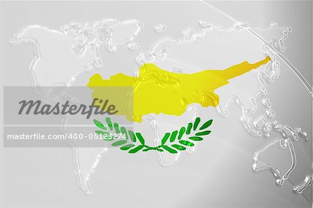 Flag of , national symbol illustration clipart with world map, metallic embossed look