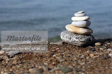 spa stones at the beach