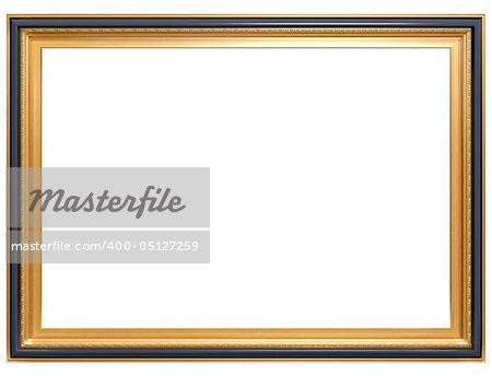 Isolated illustration of a rectangular Georgian picture frame