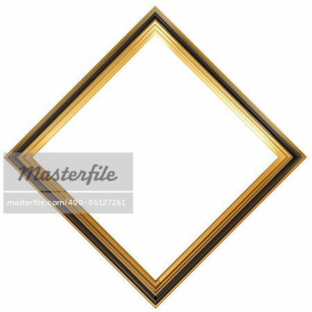 Isolated illustration of a diamond shaped Georgian picture frame