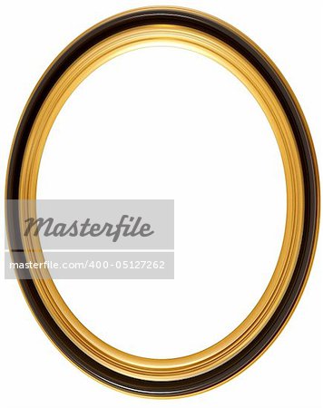 Isolated illustration of an oval Georgian picture frame