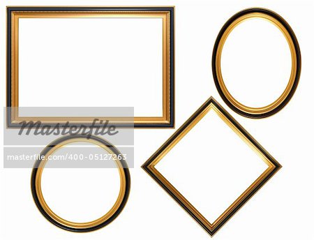 Isolated illustration of a collection of Georgian picture frames