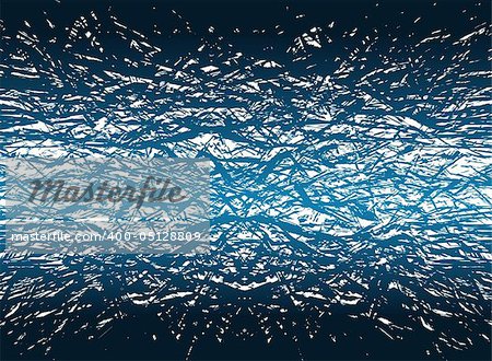 Abstract editable vector illustration of ice-ike grunge fracturing