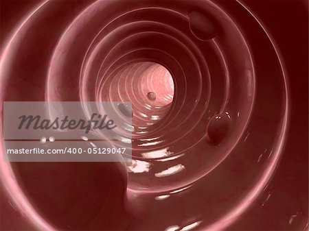 3d rendered illustration of a colon with polyps