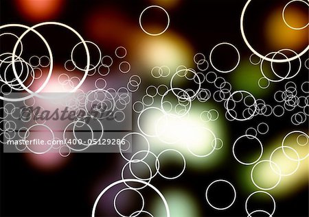 abstract glowing circles on a colorful background