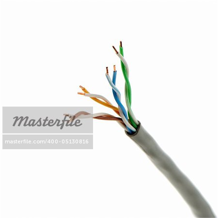 Cable twisted pair. For connection of a computer with the Internet