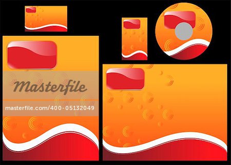 Template for business card, letter and cd. Add your logo and text