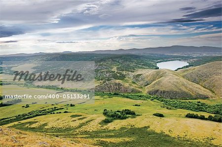 view on the valley from the mountain