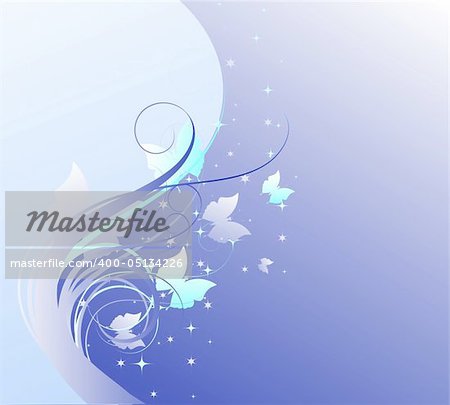 Abstract floral background, vector