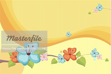 vector illustration of a beautiful decorative postcard