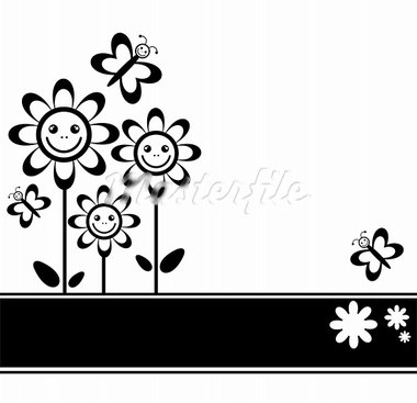 Cartoon Flowers Seamless Pattern Stock Vector 57154546 : Shutterstock