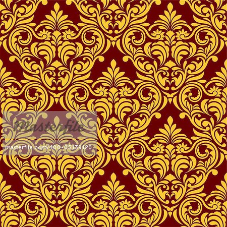 Red-yellow Seamless Wallpaper