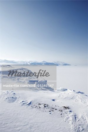 A wilderness landscape from the island of Spitsbergen, Svalbard, Norway