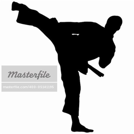 KARATE MEN SILUET VECTOR