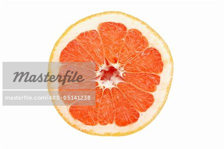 A fresh grapefruit isolated on white background