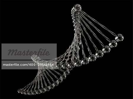 Computer generated model of deoxyribonucleic acid, DNA