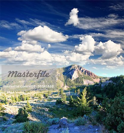 The Mammoth Hot Spring area in Yellowstone National Park in Wyoming