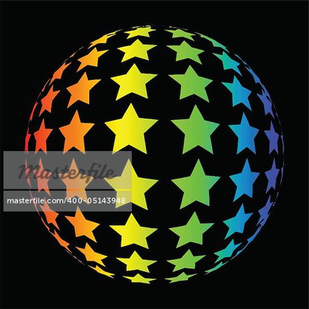 halftone retro party background with disco ball, illustration
