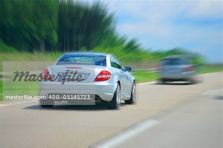 Country Highway with motion blur
