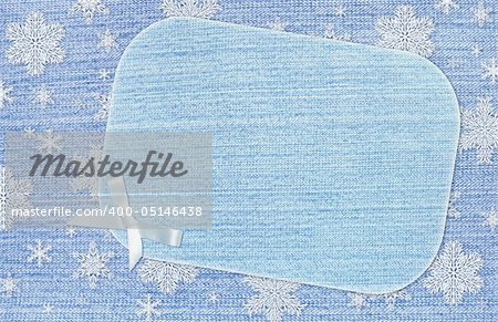 Christmas grunge background with jeans texture