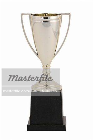 Blank Golden Trophy Isolated on White